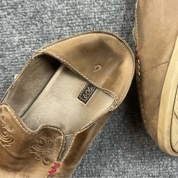 OLUKAI Women’s Nohea Nubuck Slip-On Loafer Tan Brown Leather size: 9 - Picture 6 of 11